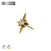 IMPLANT GRADE TITANIUM STAR BURST NORTHERN STAR THREADLESS (PUSH IN) TOP PART ONLY